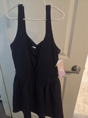 JoyLab Black Girls' Skirted One-Piece Swimsuit